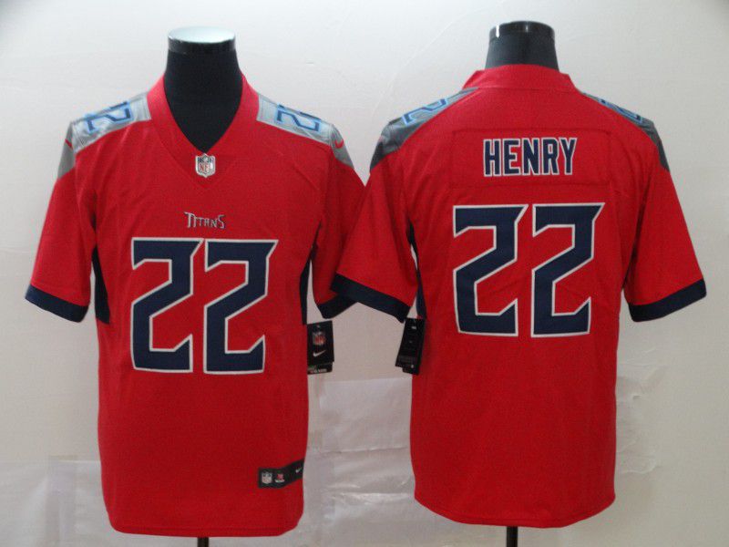 Men Tennessee Titans #22 Henry Red New Nike Vapor Untouchable Limited NFL Jersey->tennessee titans->NFL Jersey